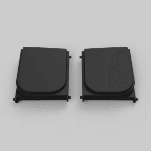 BMW E36 Cabrio Abdeckung Kappe Gestängeaustritt Verdeck Seitenteil Hinten (51438172797 / 51438172798)